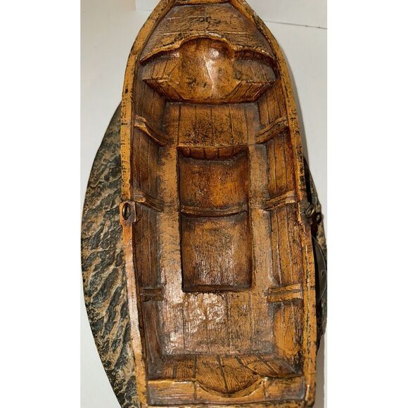 Extremely Rare! Laurel & Hardy Fishing in Boat Figurine Statue With Accessories - Picture 13 of 15